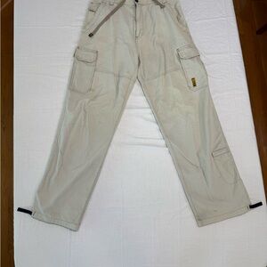 Bugle Boy Vintage Men's Cream Cargo Pants